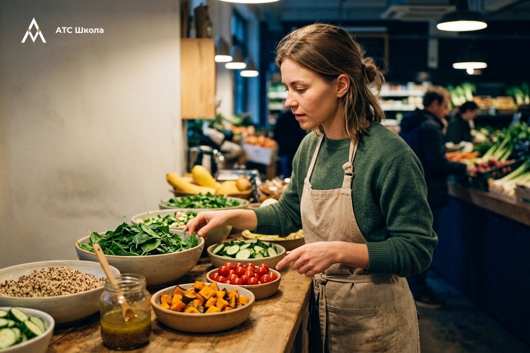 Иллюстрация к статье «Салат без перегруза: как собрать вкус из понятных продуктов»